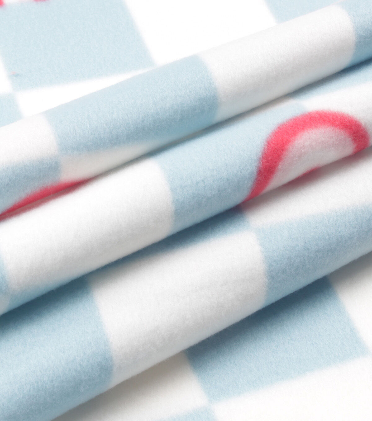 Blue Snail Check Blizzard Fleece Fabric