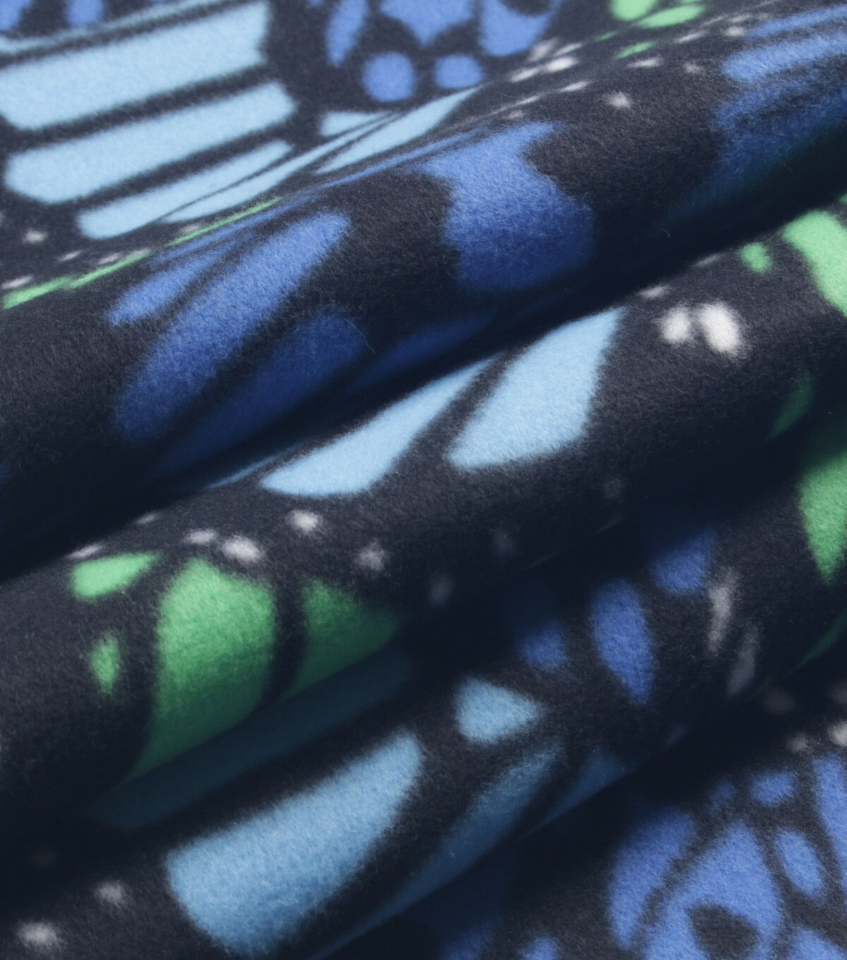 Blue Butterfly Wings Blizzard Fleece Fabric