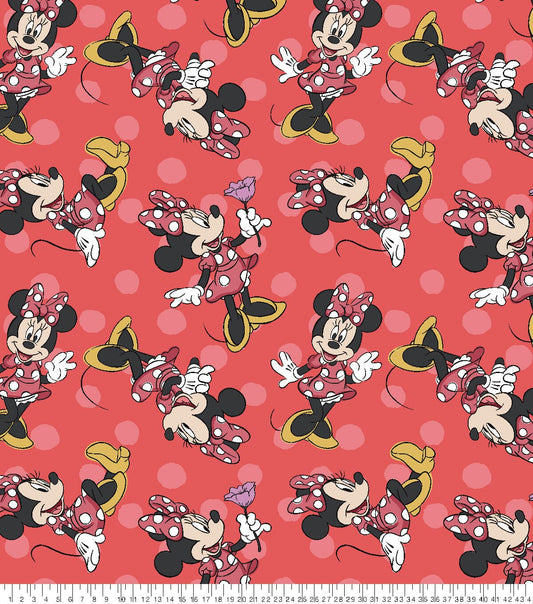 Disney Micro Fleece Fabric Minnie Mouse Dot