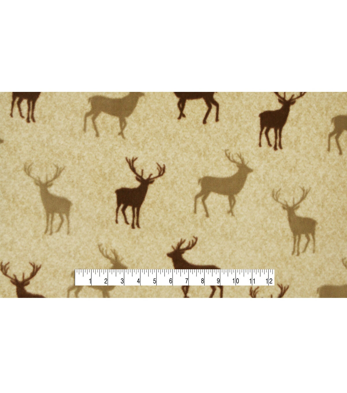 Brown Deer Luxe Fleece Fabric