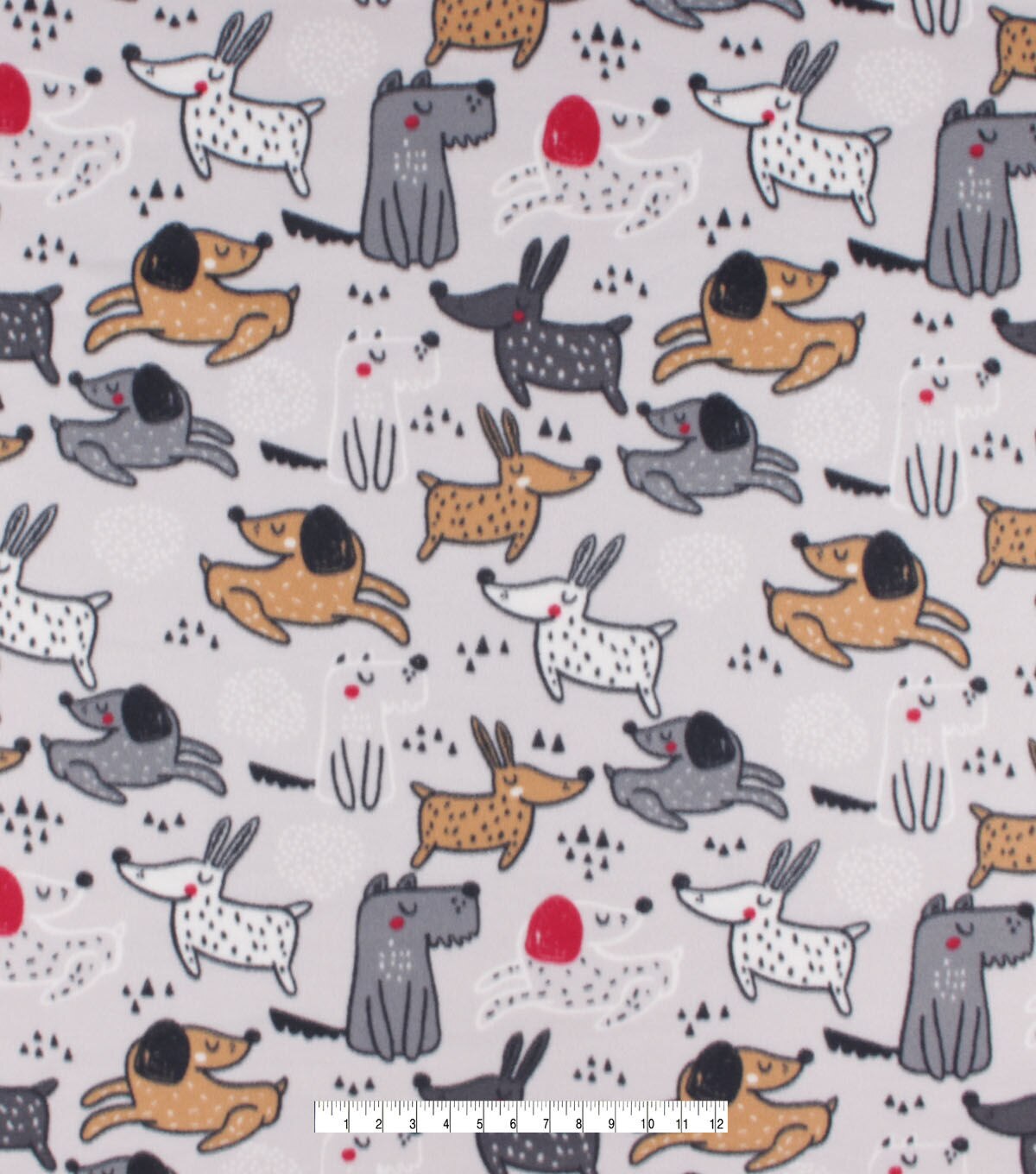 Happy Dog Blizzard Fleece Fabric