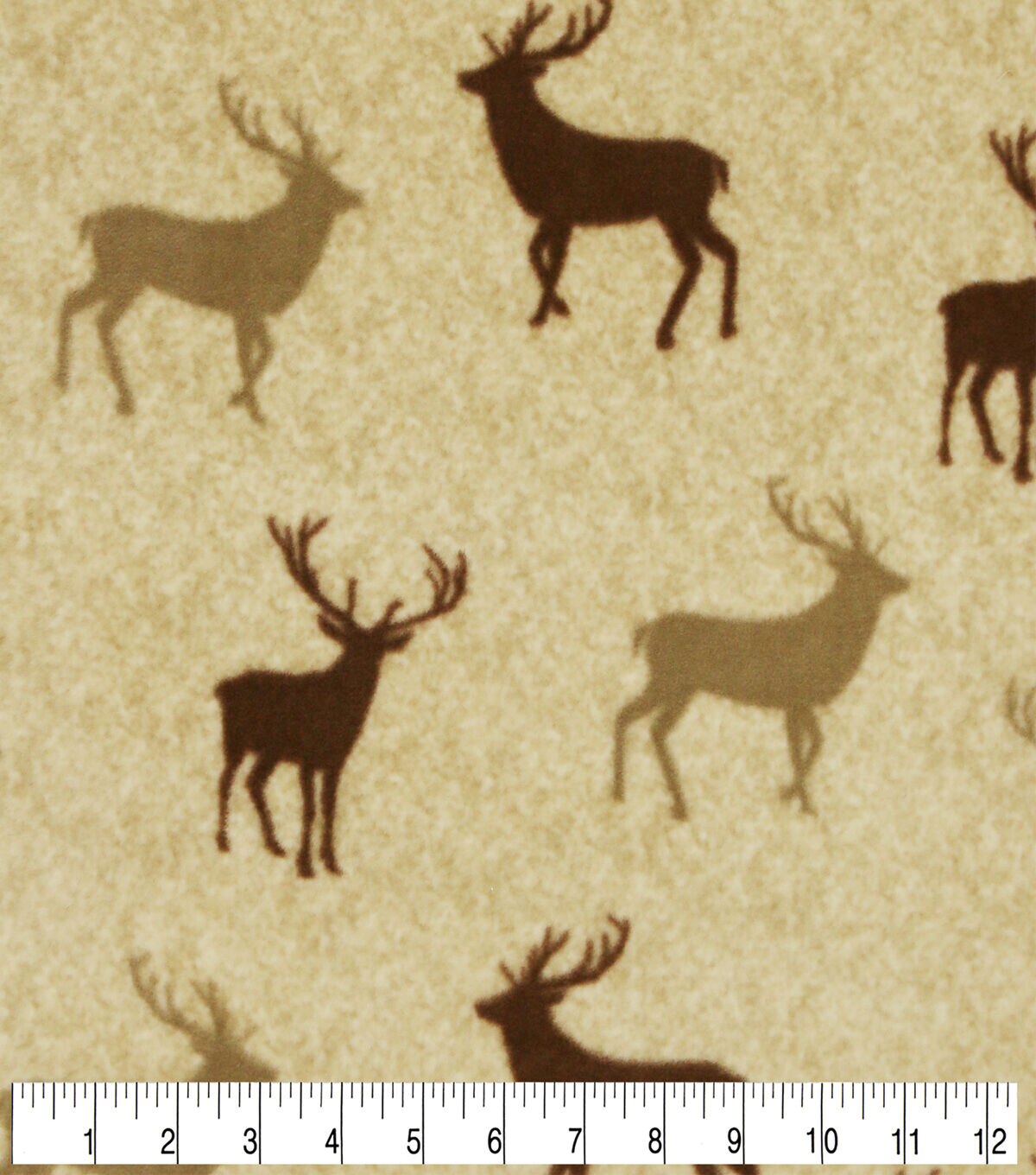 Brown Deer Luxe Fleece Fabric