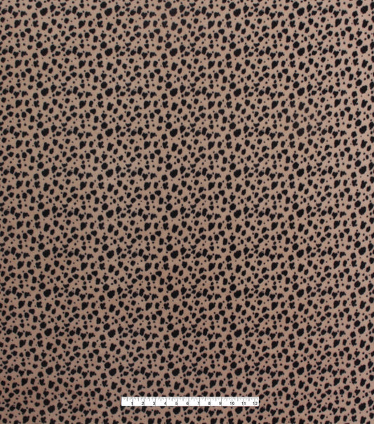 Animal Spots on Brown Anti Pill Fleece Fabric