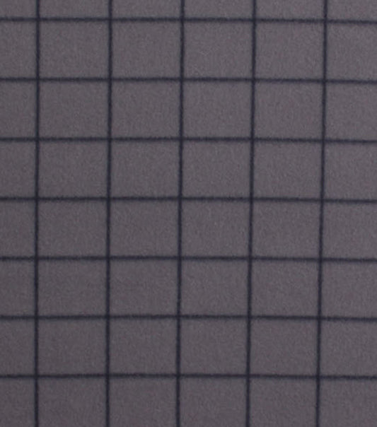 Fashion Gray Grid Blizzard Fleece Fabric