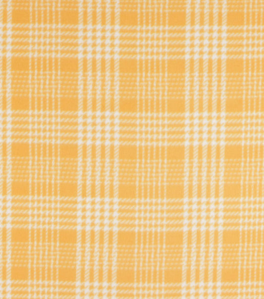 Mustard Plaid Blizzard Fleece Fabric