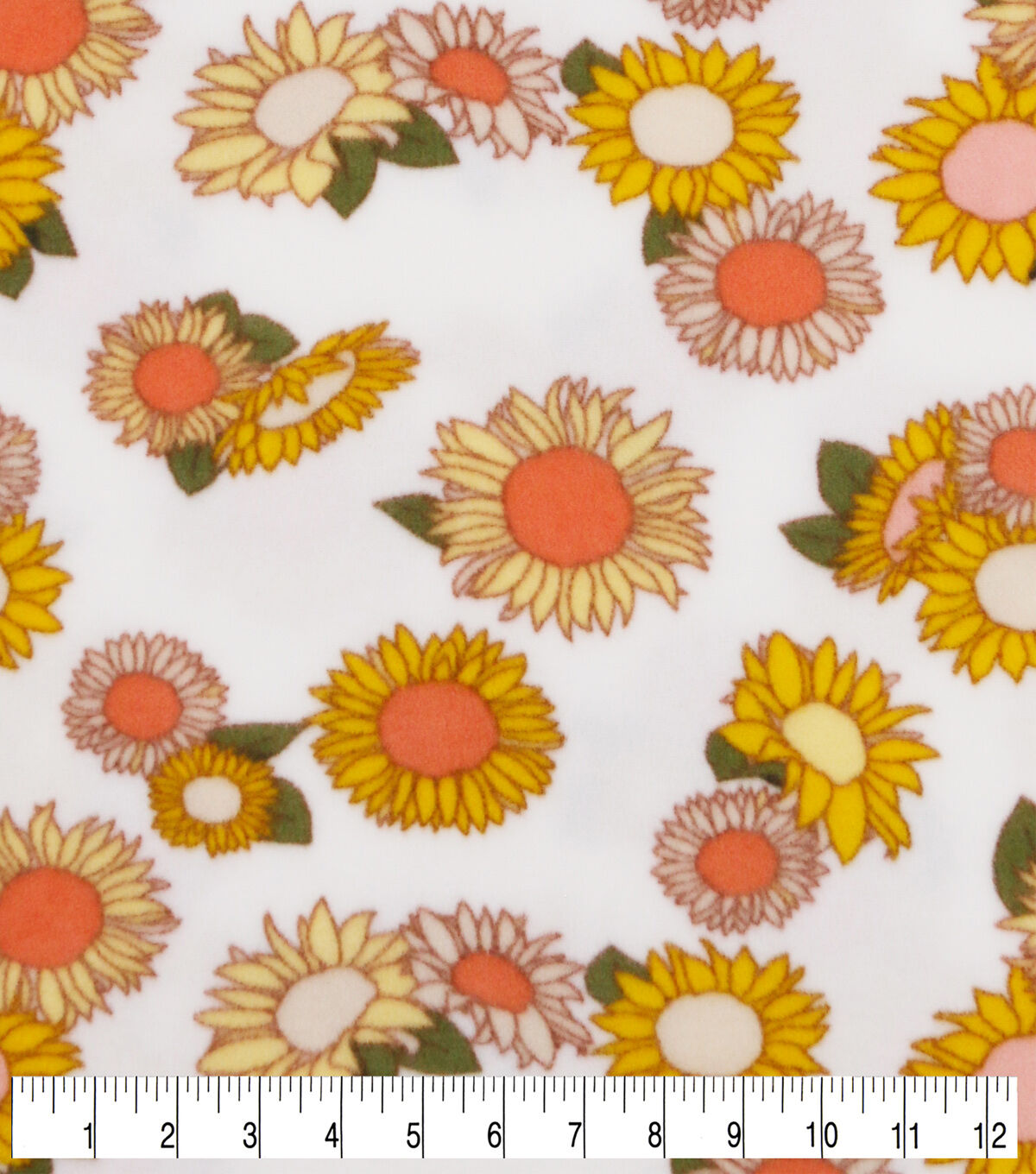 POP! Sunflowers Lightweight Fleece Fabric