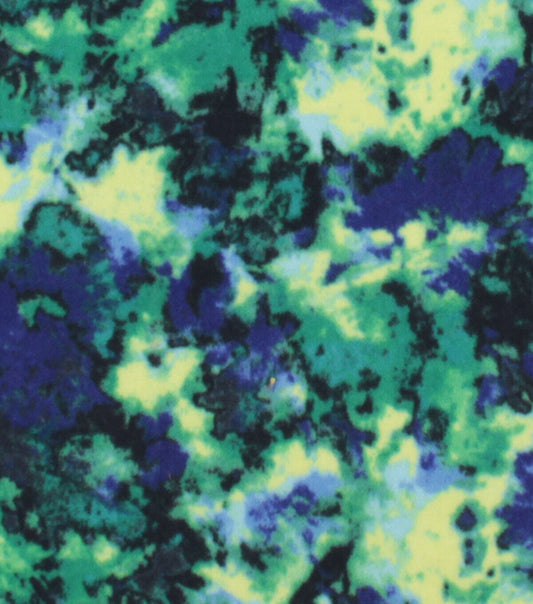 Blue Tie Dye Anti Pill Plush Fleece Fabric