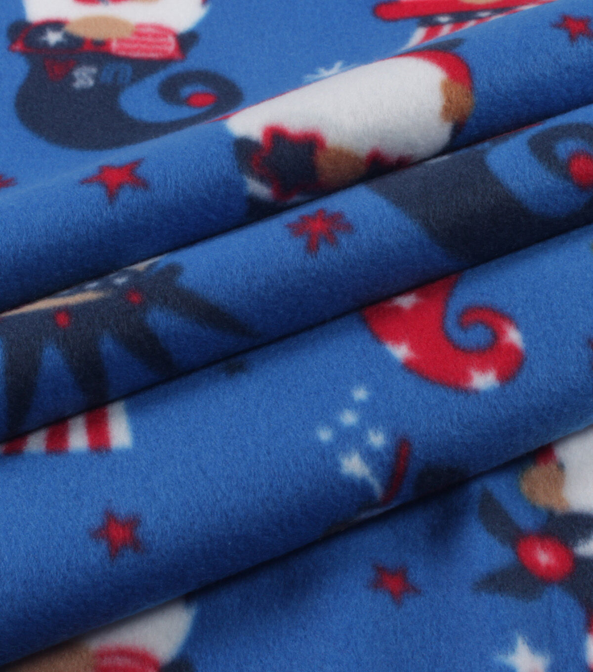 Patriotic Gnome Blizzard Prints Fleece Fabric