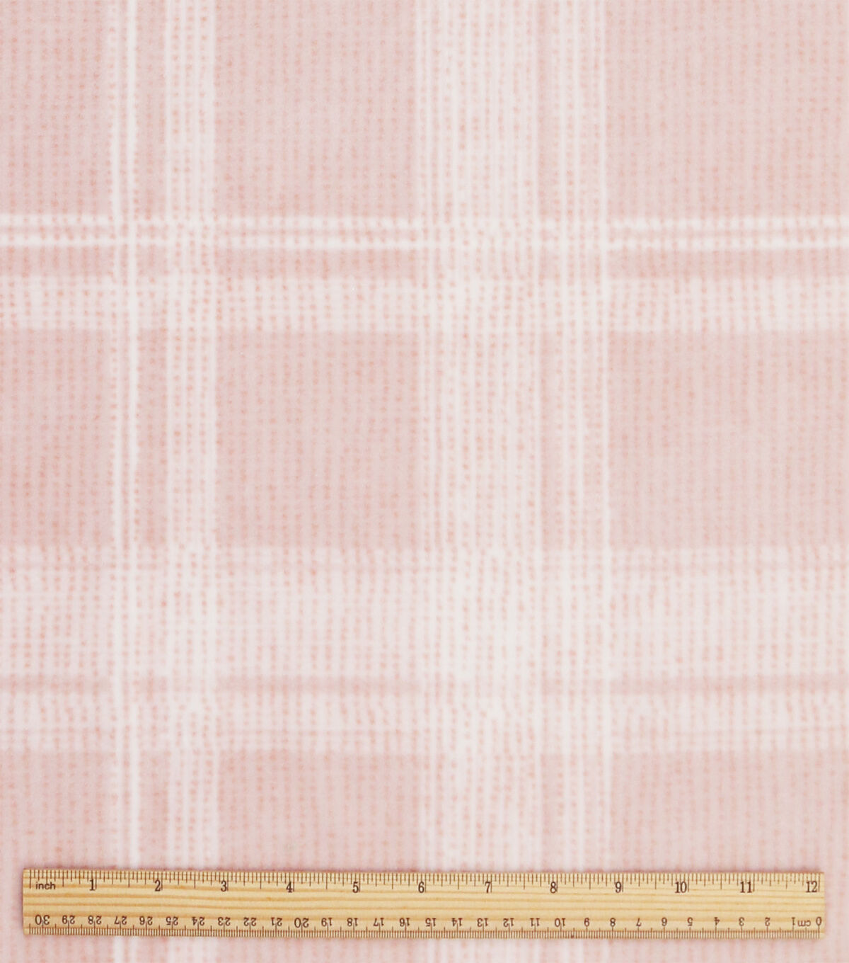 Pink Plaid Luxe Fleece Fabric