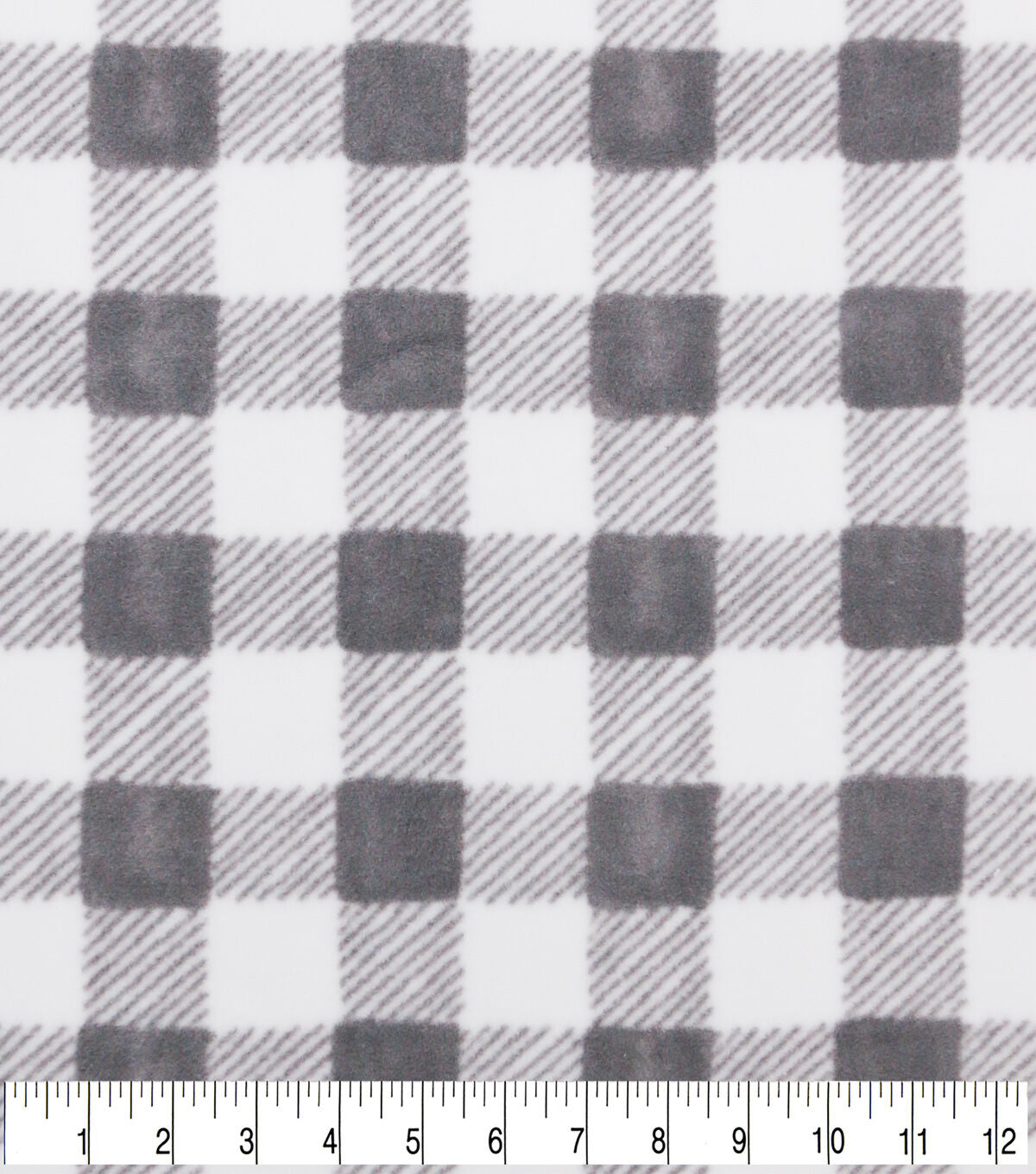 Barely There Gingham Luxe Fleece Fabric