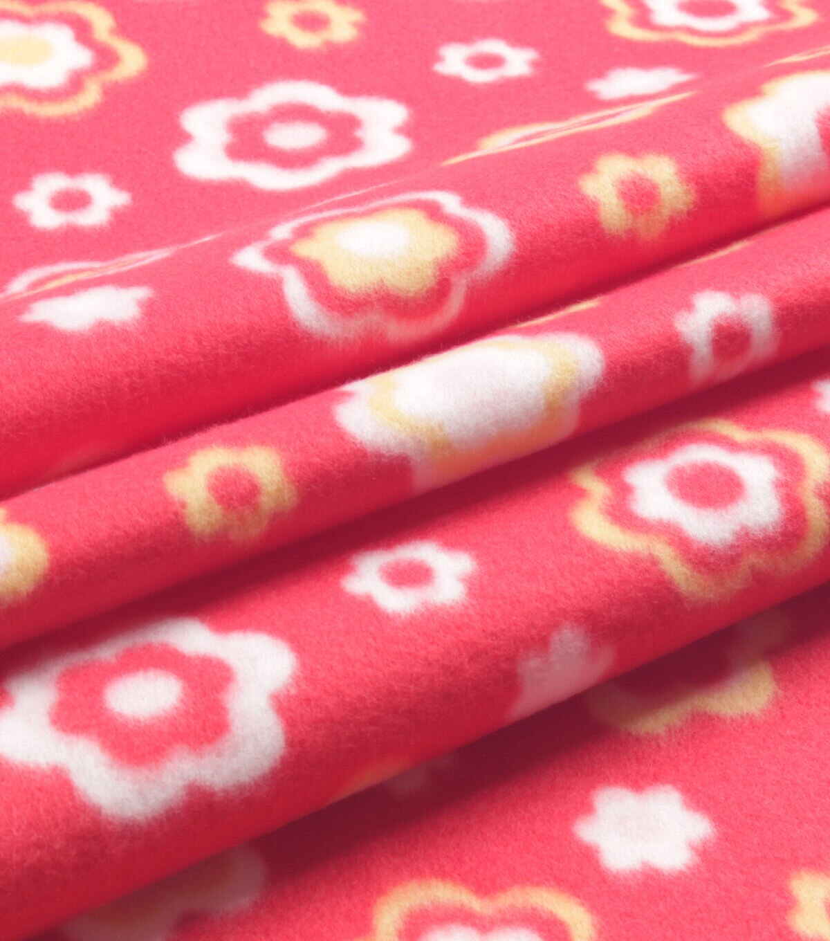 Red Flowers Blizzard Fleece Fabric