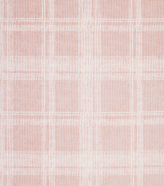 Pink Plaid Luxe Fleece Fabric
