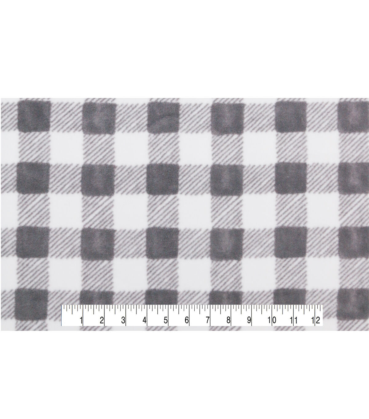 Barely There Gingham Luxe Fleece Fabric