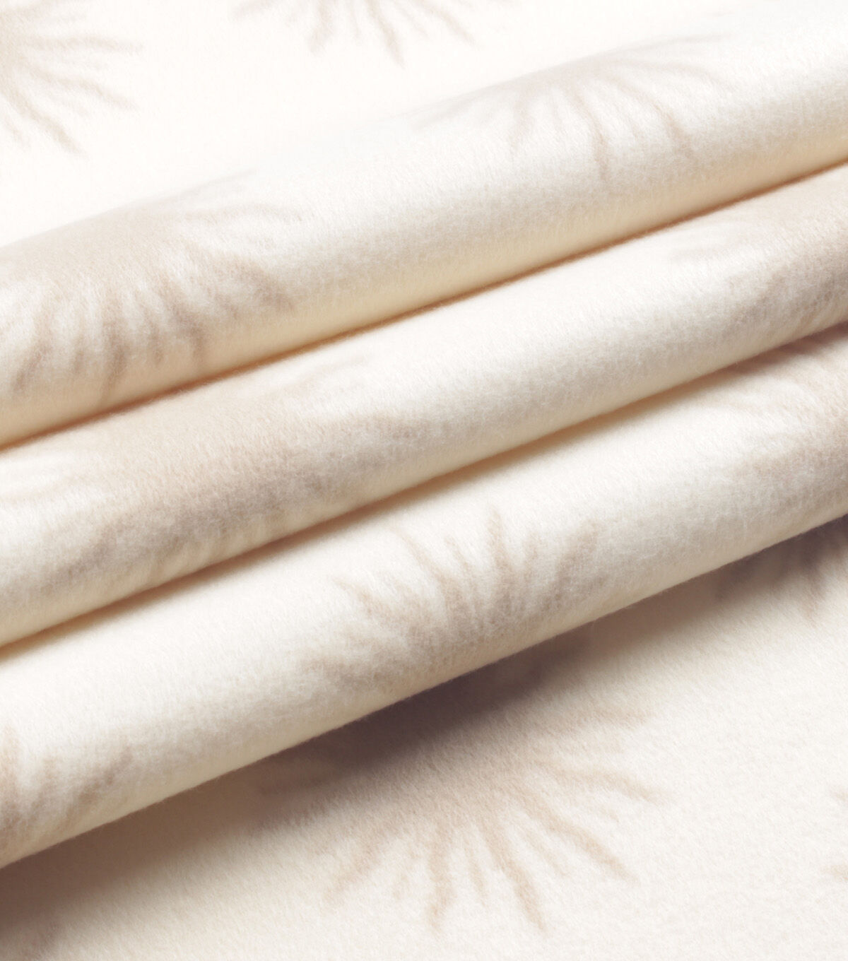 White Suns Blizzard Prints Fleece Fabric